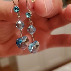 SWAROVSKI crystal heart earrings